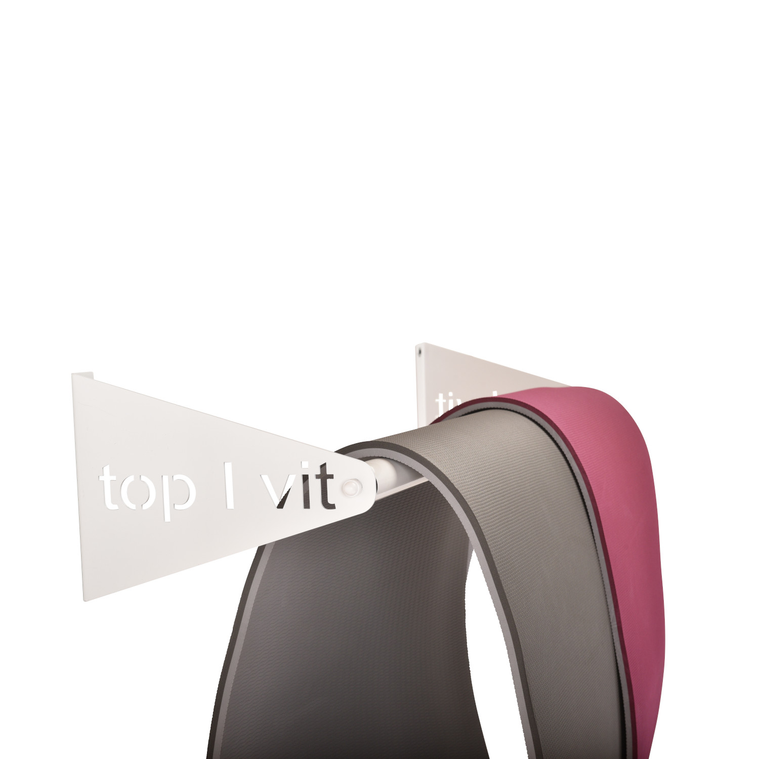 top | vit® matten.wandhalter, erhältlich in 2 verschiedenen Längen ca. 70 cm | weiß