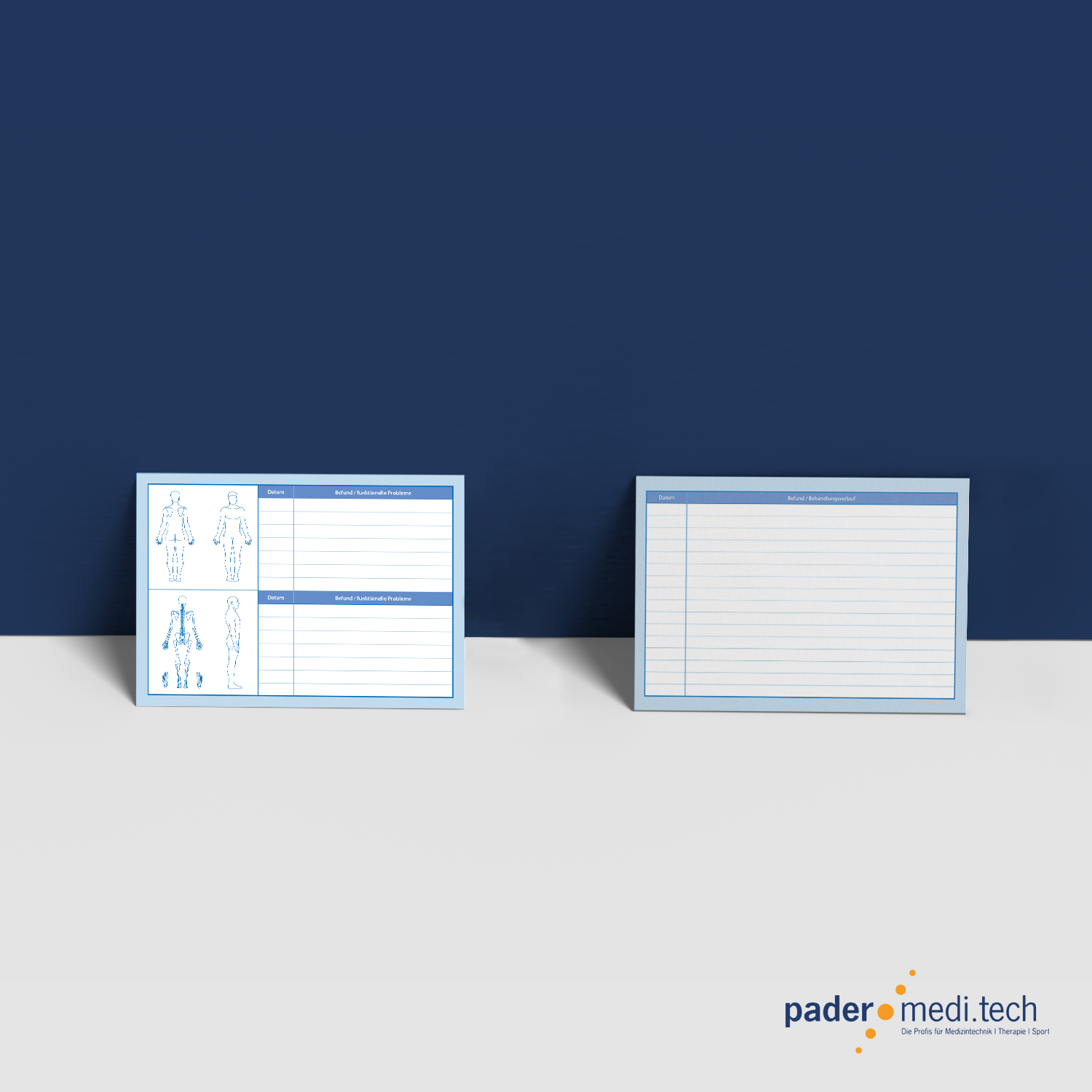 pader.patienten-einlegekarten Befunddokumentation | 100 Stück