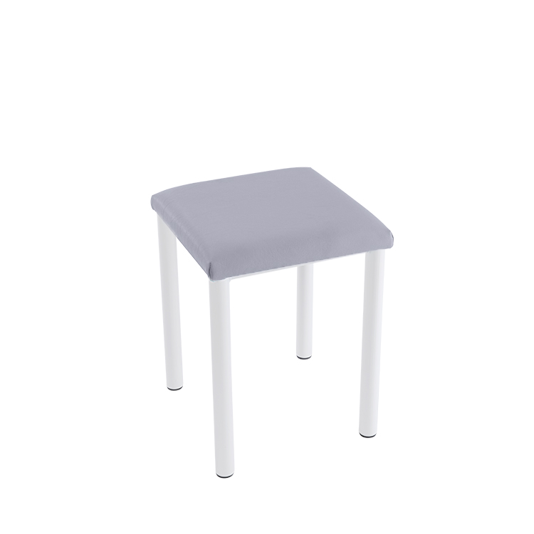 Therapiehocker eckig 50 cm | Weiß | Chrom