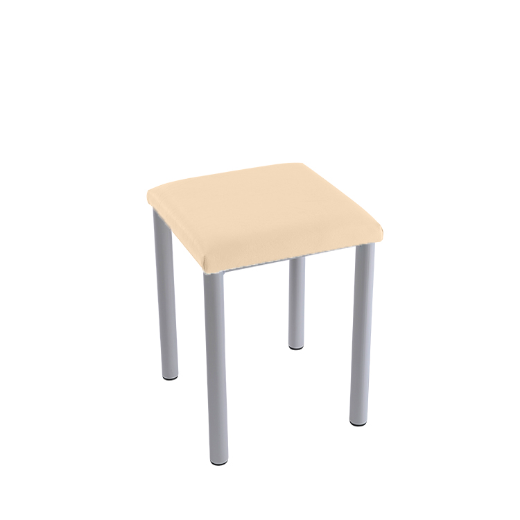 Therapiehocker eckig 50 cm | Silber | Elfenbein
