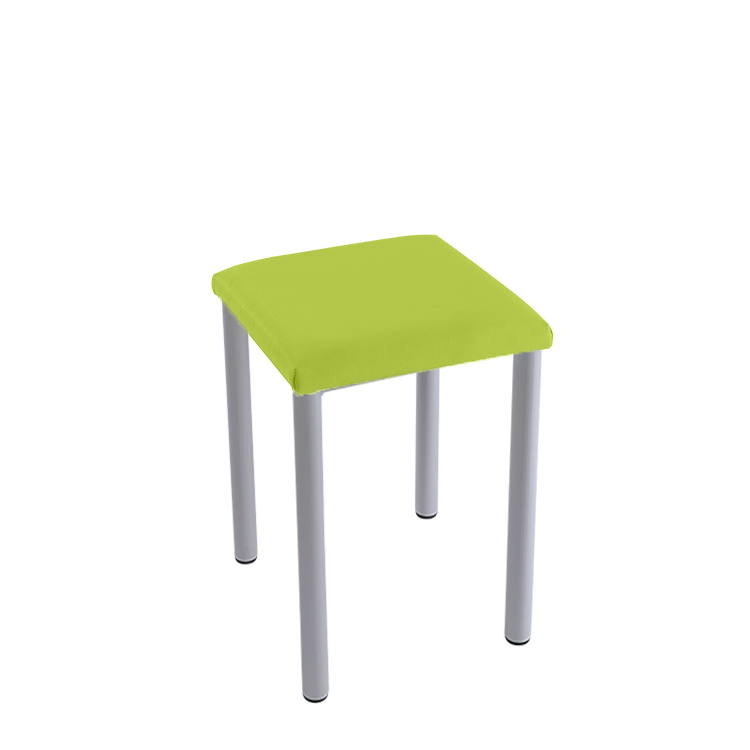 Therapiehocker eckig 55 cm | Silber | Grasgrün