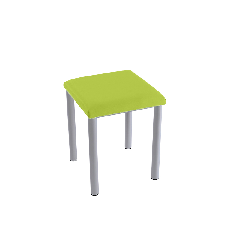 Therapiehocker eckig 45 cm | Silber | Grasgrün