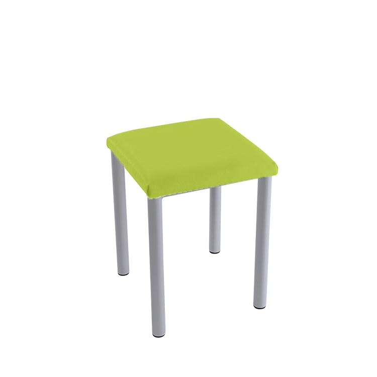 Therapiehocker eckig 50 cm | Silber | Grasgrün