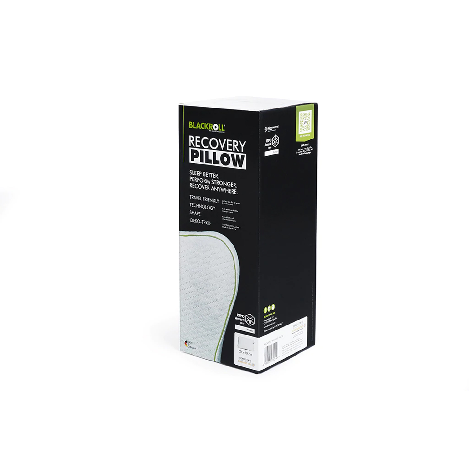 BLACKROLL® RECOVERY PILLOW, Kopfkissen mit Memory-Schaum Blackroll® RECOVERY PILLOW