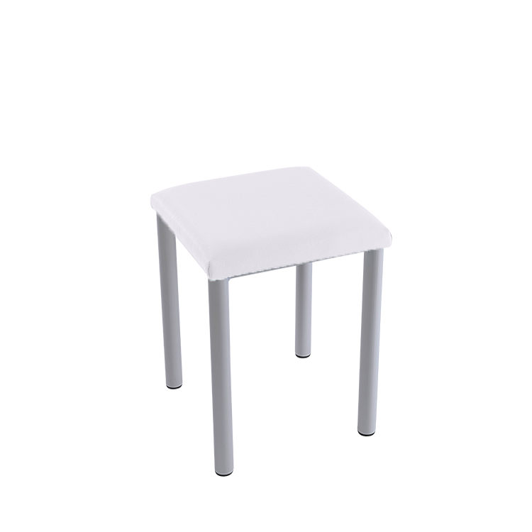 Therapiehocker eckig 50 cm | Silber | Weiß