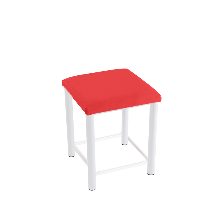 Therapiehocker eckig mit Verstärkung 45 cm | Weiß | Kirsch
