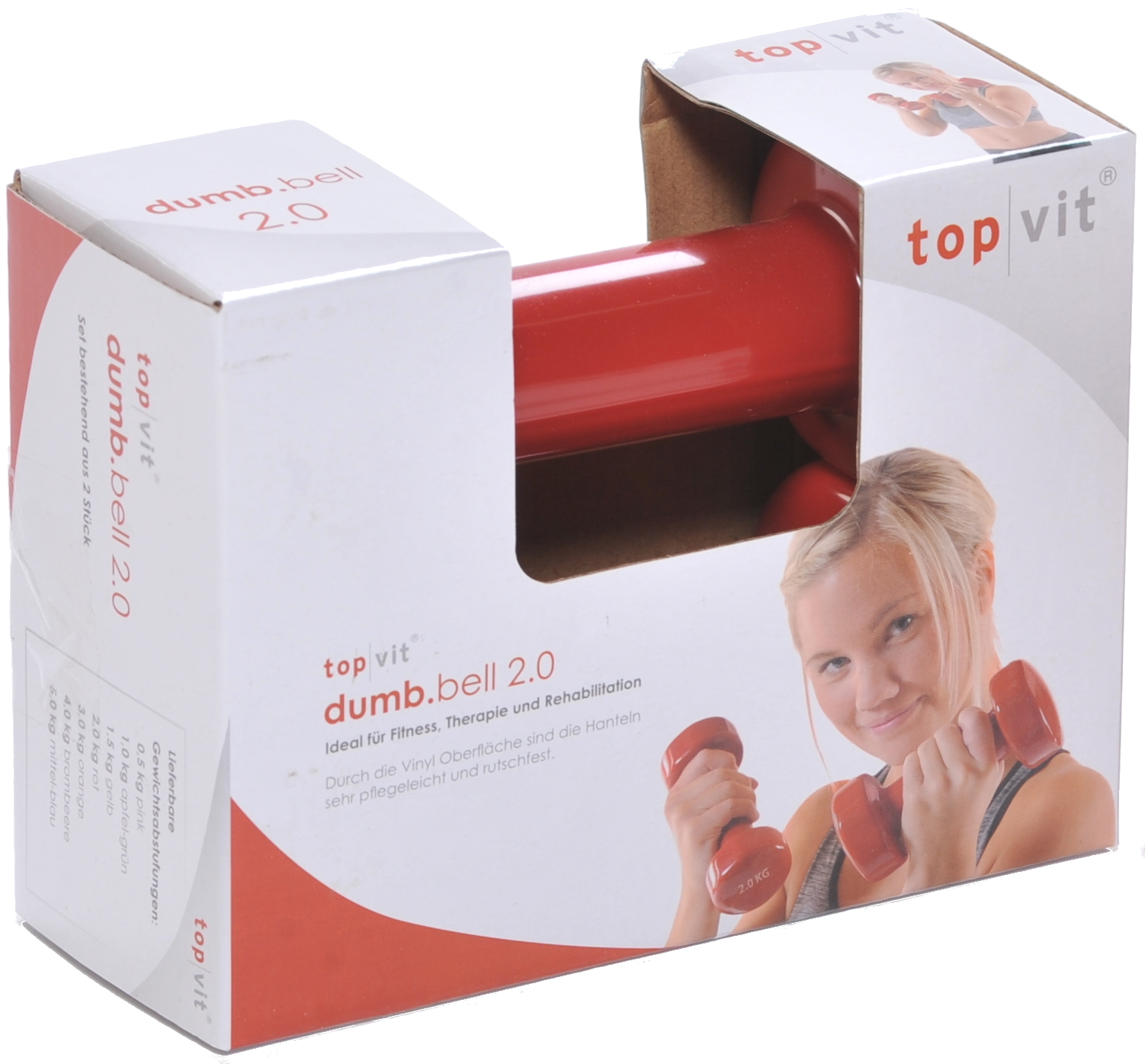 top | vit® dumb.bell 2,0 kg - rot