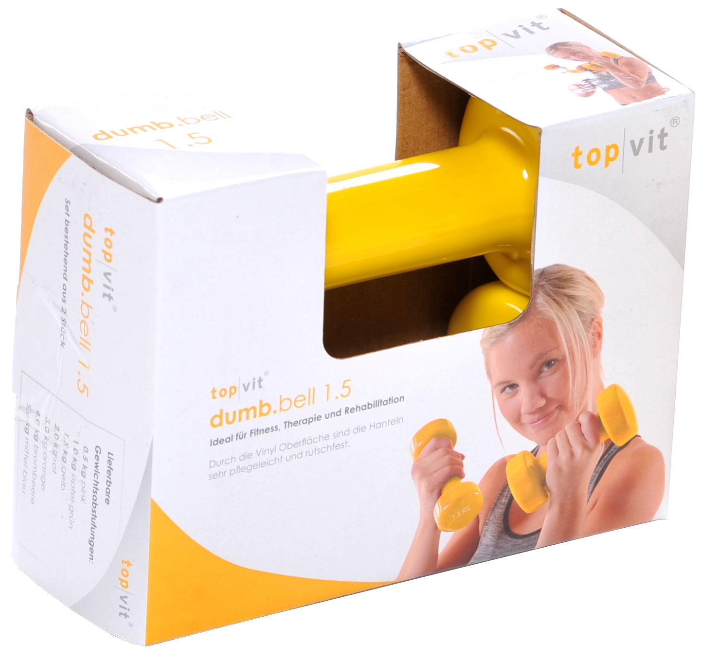 top | vit® dumb.bell 1,5 kg - gelb