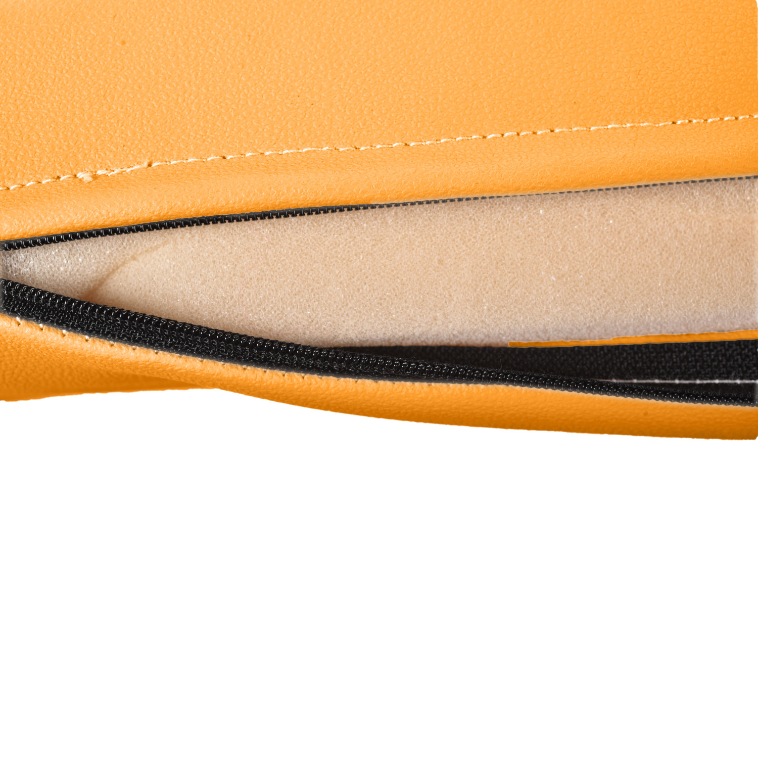 Keilkissen mit Kunstlederbezug 40x40x10/2 cm | Apricot