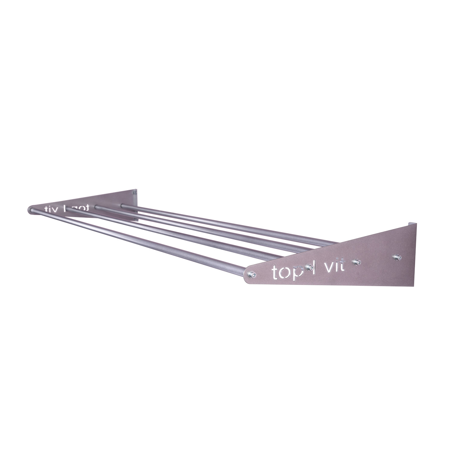 top | vit® Wandhalterung, ca. 180 cm 4 Ablagestangen | silber