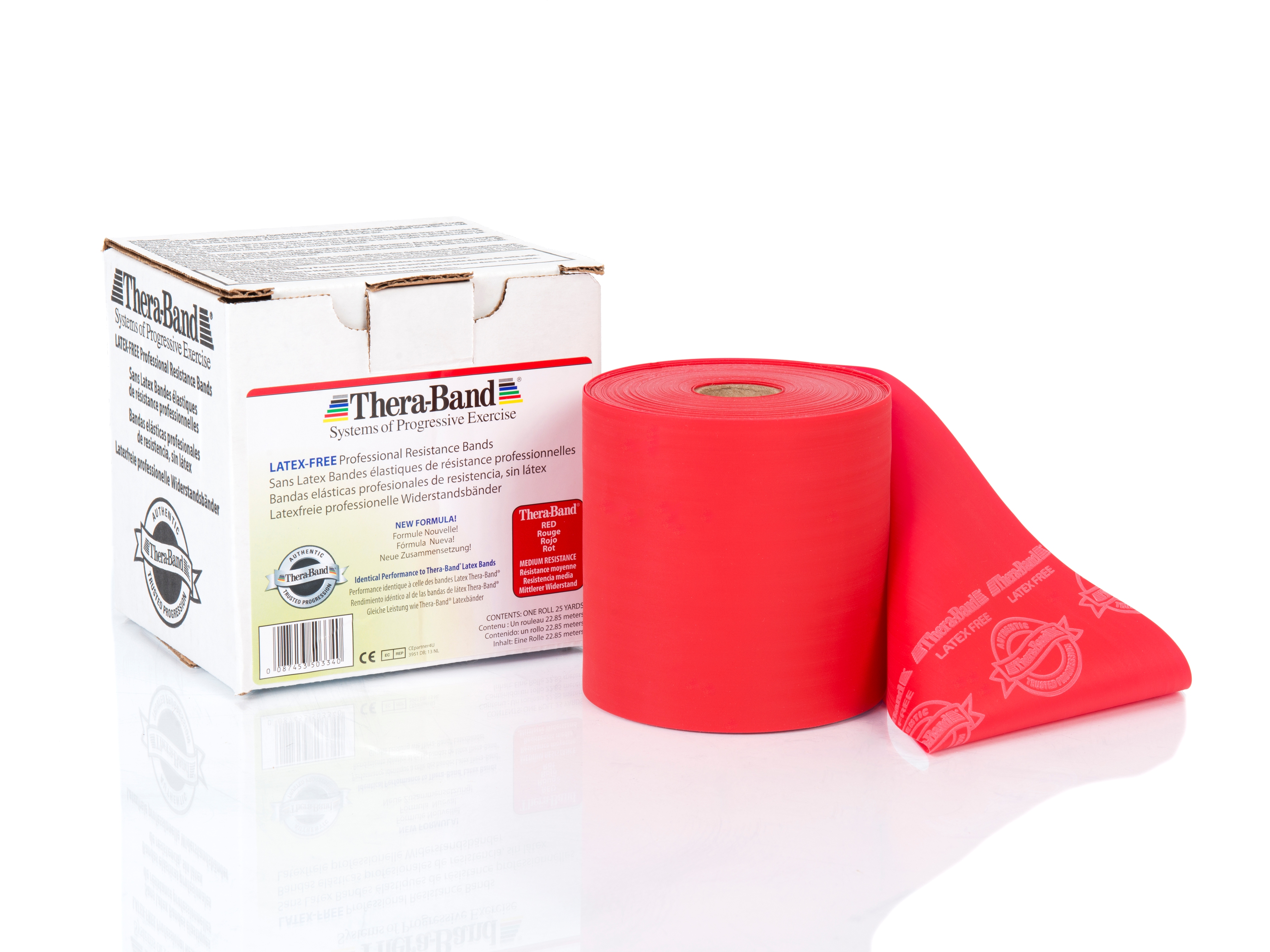 TheraBand® Latexfrei Übungsband, ca. 22,85 m x 10,5 cm 