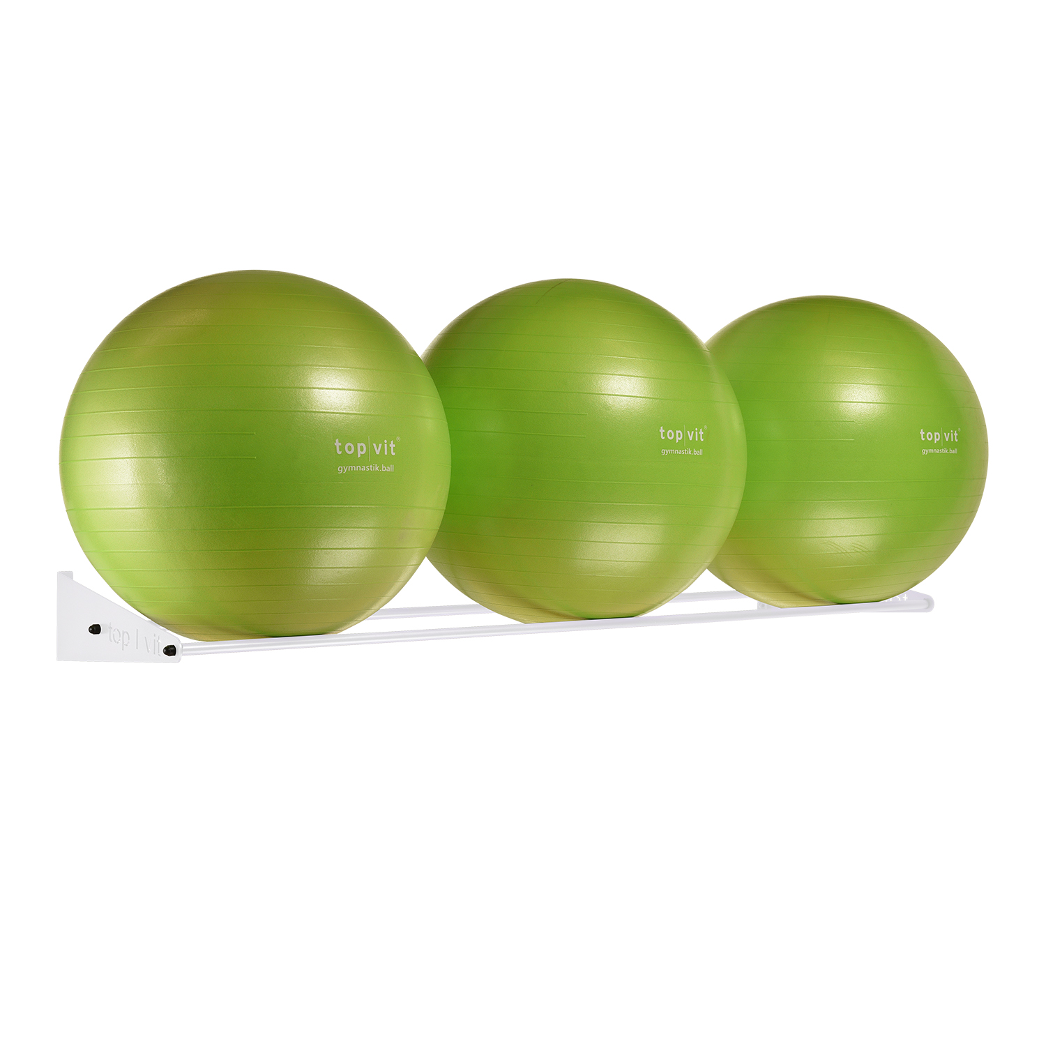 top | vit® Wandhalterung, ca. 180 cm 2 Ablagestangen | weiß