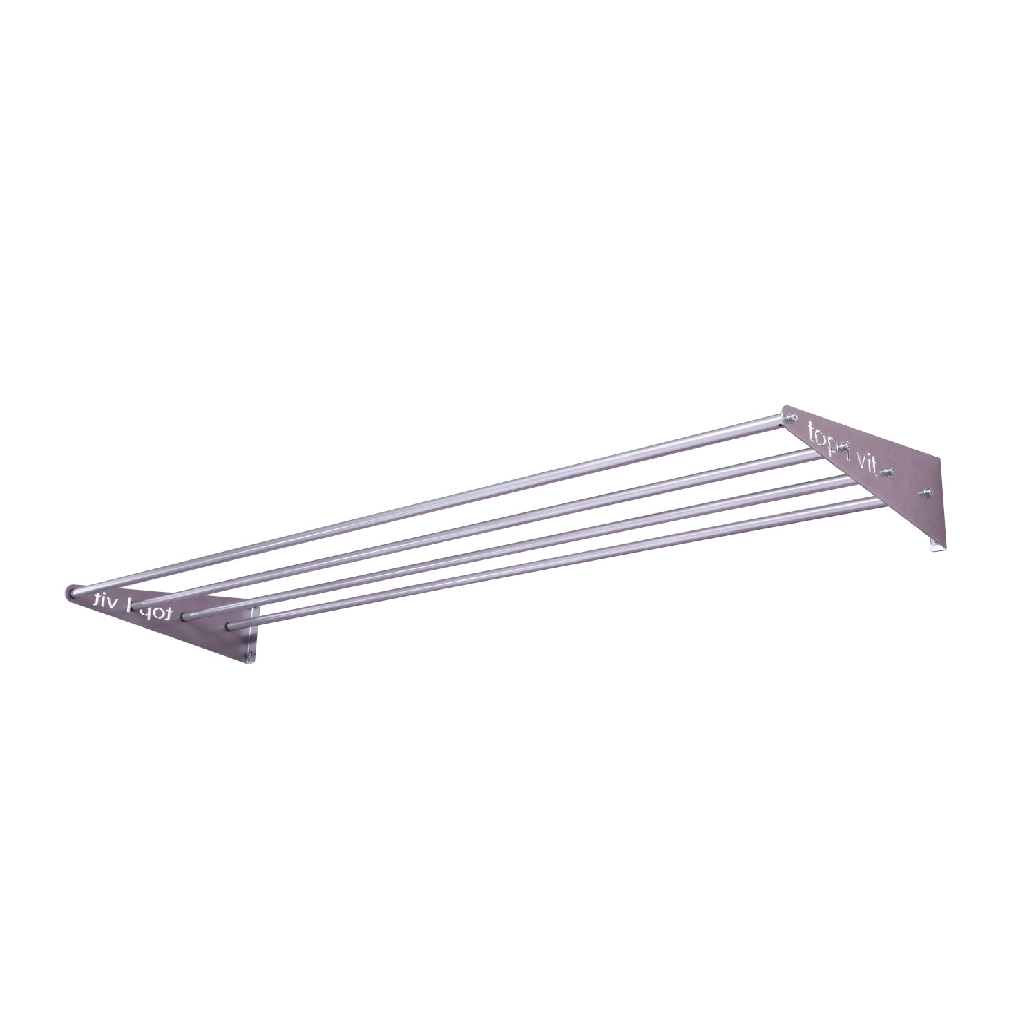 top | vit® Wandhalterung, ca. 180 cm 4 Ablagestangen | silber