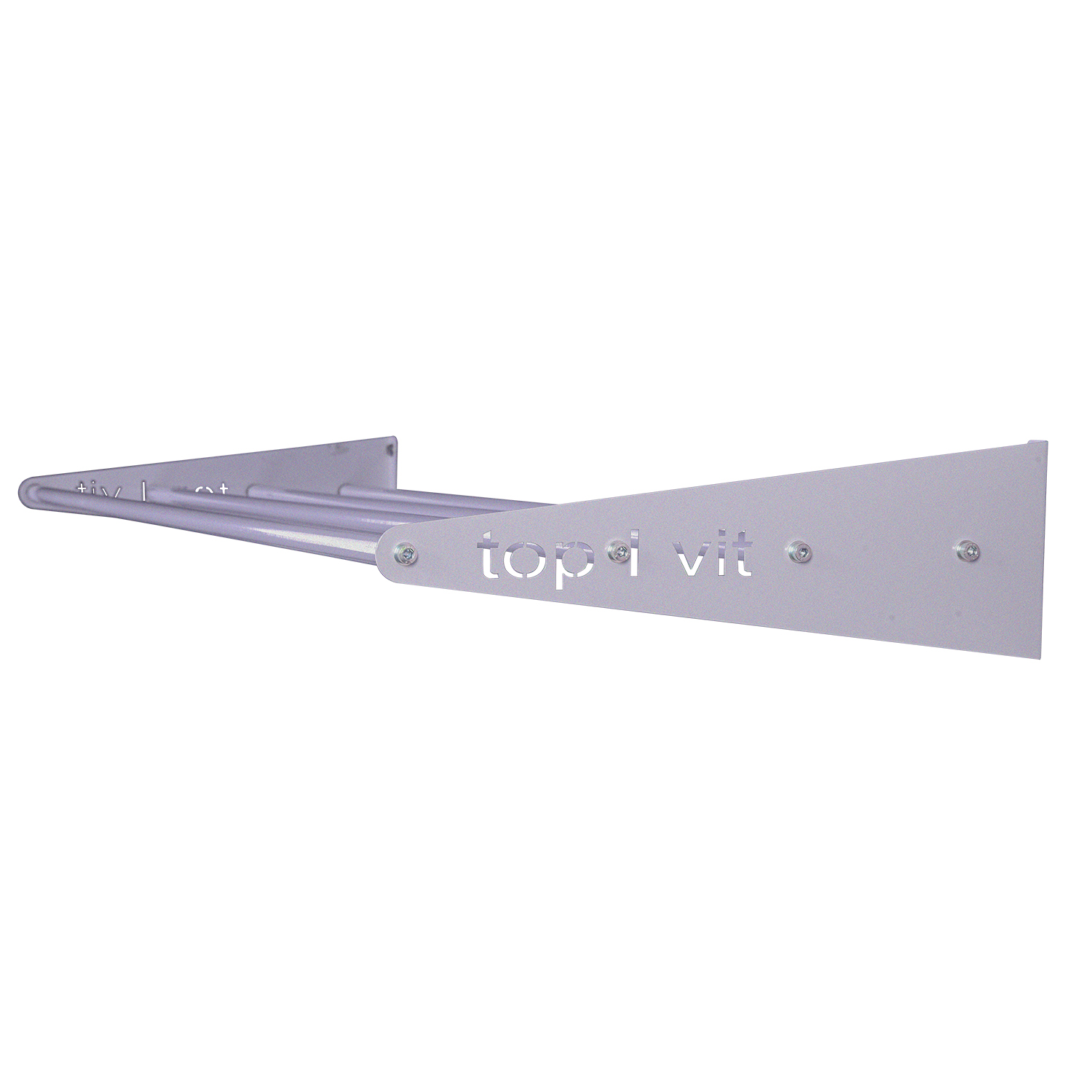 top | vit® Wandhalterung, ca. 180 cm 4 Ablagestangen | silber