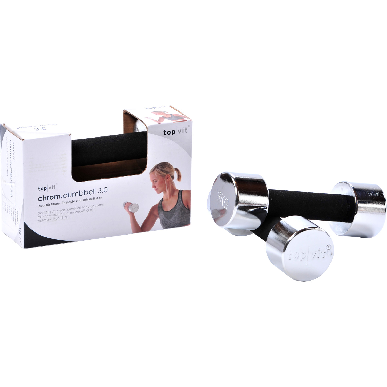 top | vit® chrom.dumbbell 3,0  kg | Stück