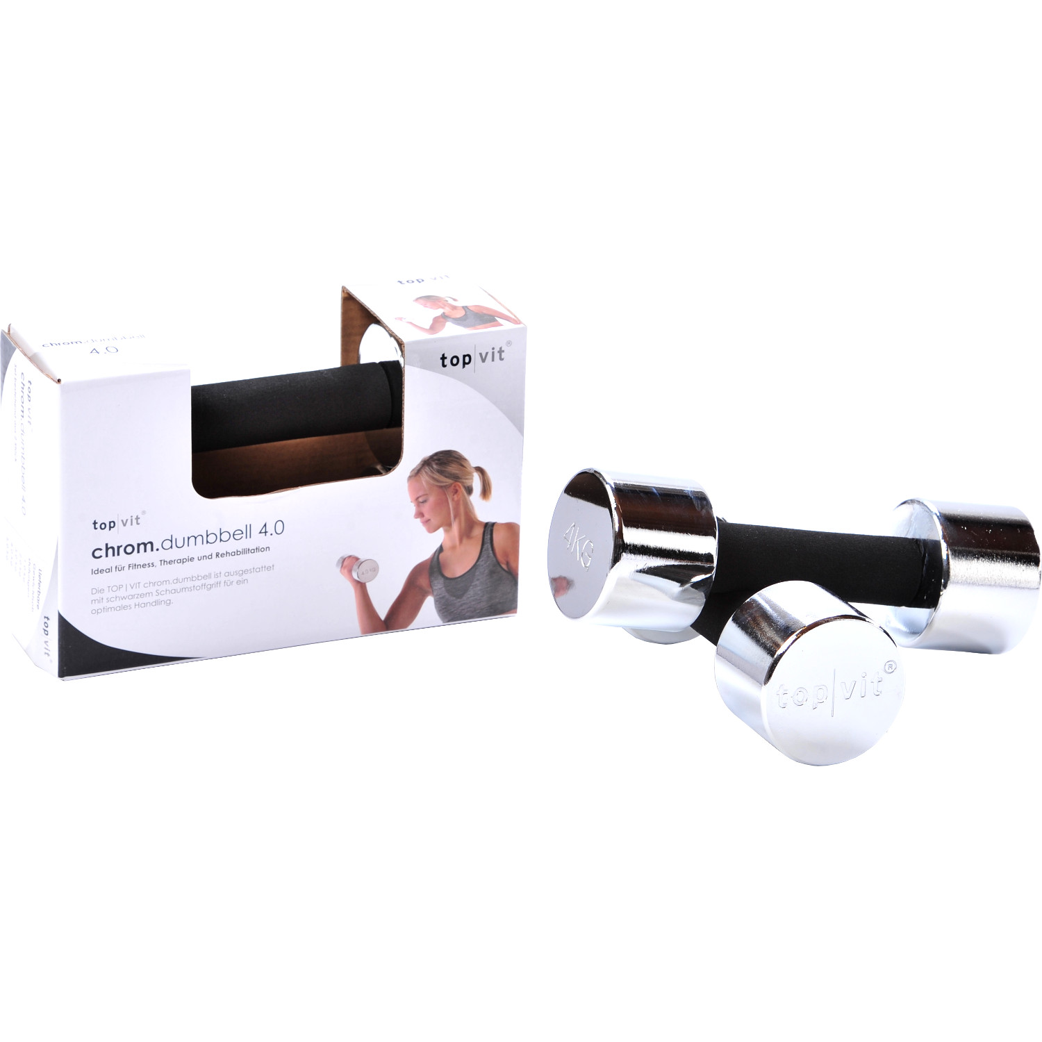 top | vit® chrom.dumbbell 4,0 kg | Stück