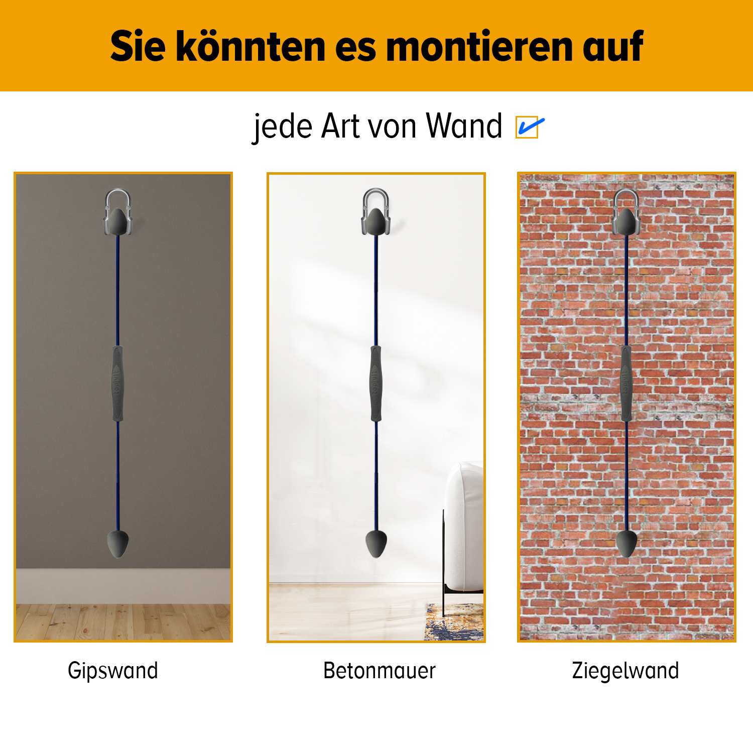 top|vit® swing.bow wandhalter, Edelstahl 