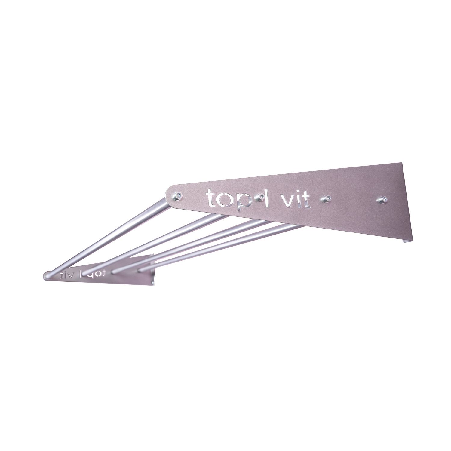 top | vit® Wandhalterung, ca. 180 cm 4 Ablagestangen | silber
